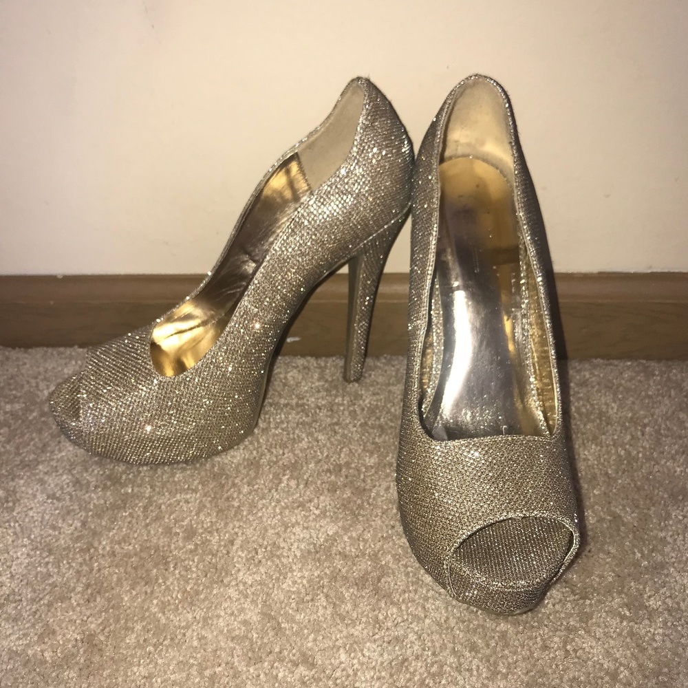 Gold High Heels